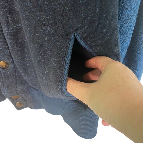 Hurley Black & Blue Men's Monogram Hoodie Jacket Long Sleeve Two Tone Size Small - Picture 7 of 12